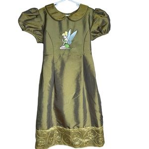 Vintage Disney Store Tinkerbell Peter Pan Holiday Christmas Dress Sz 6/6x